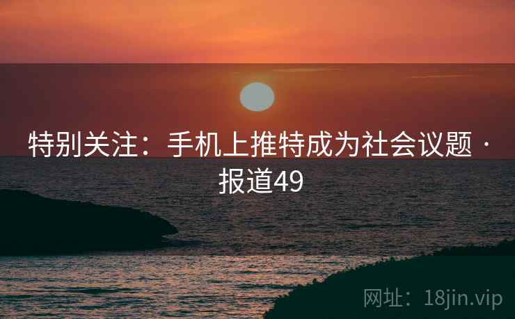 特别关注：手机上推特成为社会议题 · 报道49