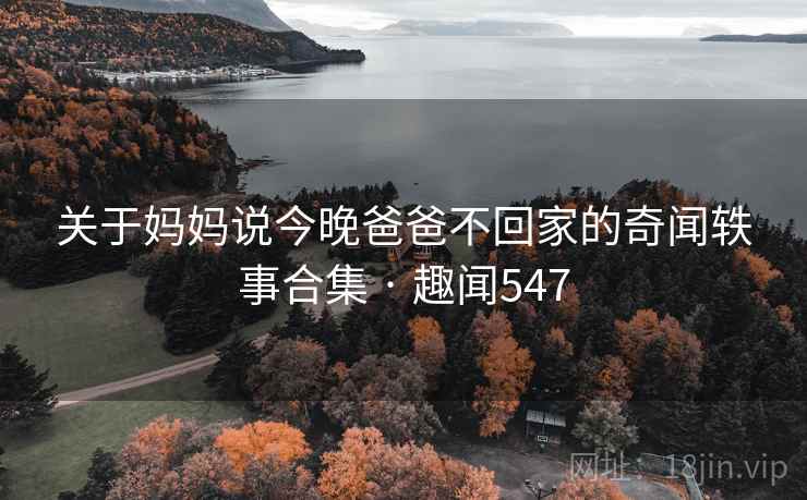 关于妈妈说今晚爸爸不回家的奇闻轶事合集 · 趣闻547