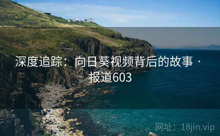 深度追踪：向日葵视频背后的故事 · 报道603