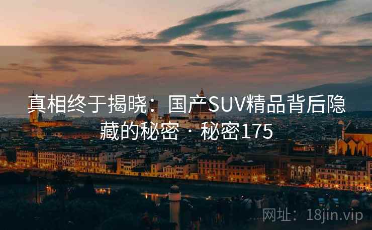 真相终于揭晓:国产SUV精品背后隐藏的秘密 · 秘密175
